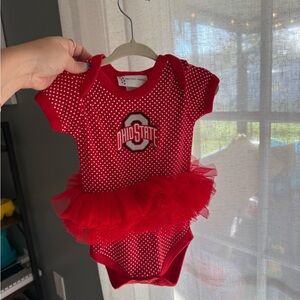 Ohio State Red Polka Dot Baby Bodysuit